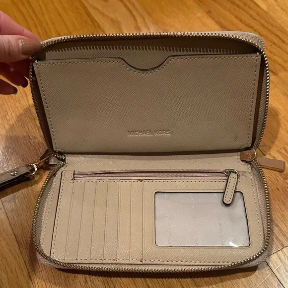 Michael Kors Beige Wristlet Wallet - Picture 4 of 4